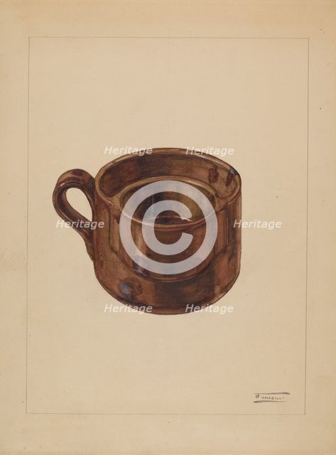Shaving Mug, 1935/1942. Creator: Frank Fumagalli.