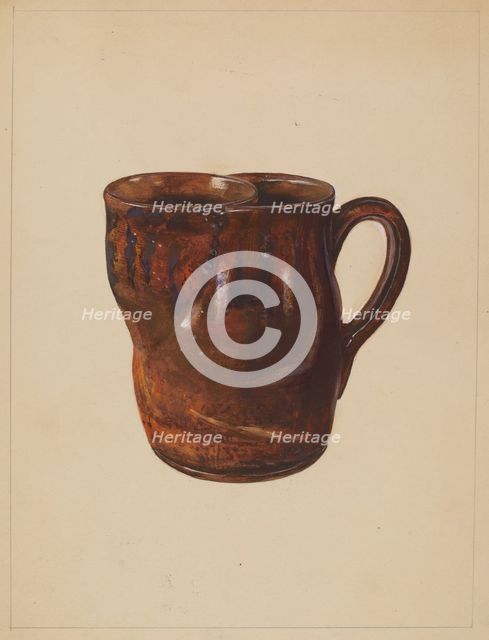 Shaving Mug, 1935/1942. Creator: Mina Lowry.