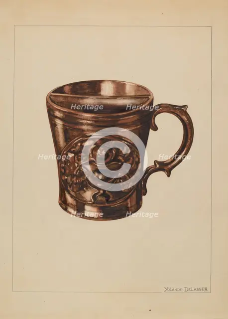 Shaving Mug, 1935/1942. Creator: Yolande Delasser.