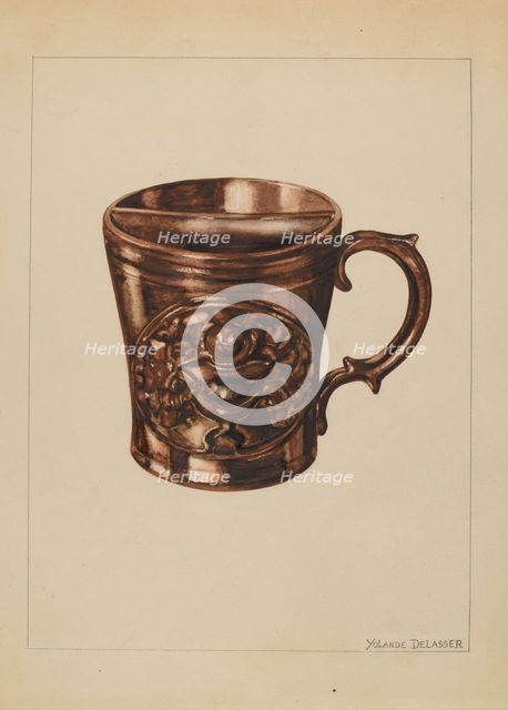 Shaving Mug, 1935/1942. Creator: Yolande Delasser.