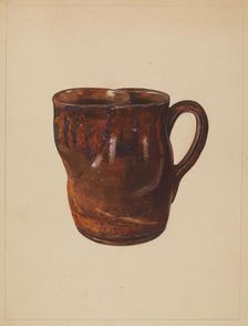 Shaving Mug, 1935/1942. Creator: Mina Lowry