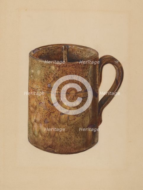 Shaving Mug, c. 1936. Creator: Mina Lowry.
