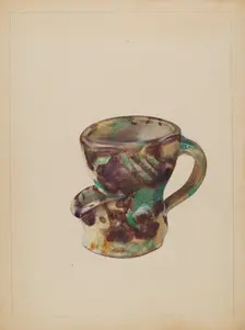 Shaving Mug, c. 1936. Creator: Mina Lowry