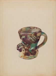 Shaving Mug, c. 1936. Creator: Mina Lowry
