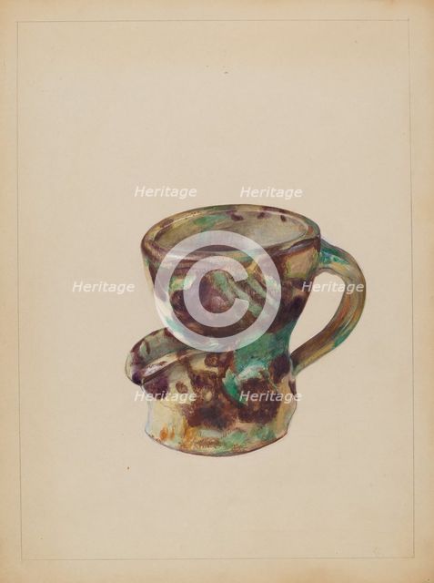 Shaving Mug, c. 1936. Creator: Mina Lowry.