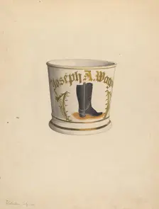 Shaving Mug, c. 1938. Creator: Roberta Spicer