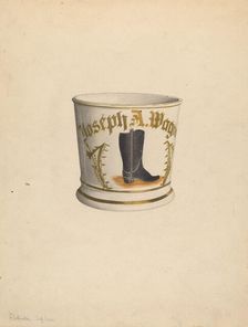 Shaving Mug, c. 1938. Creator: Roberta Spicer