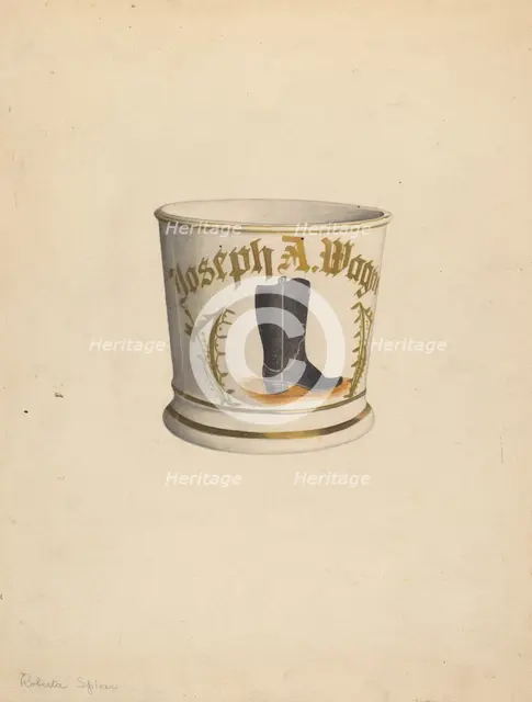 Shaving Mug, c. 1938. Creator: Roberta Spicer.
