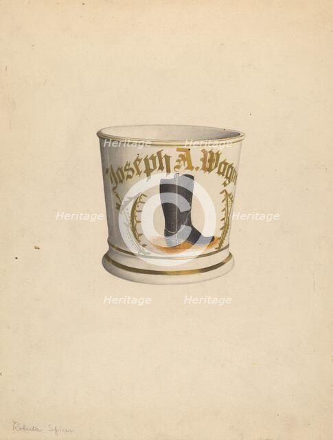 Shaving Mug, c. 1938. Creator: Roberta Spicer.