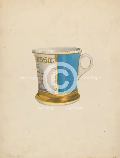 Shaving Mug, c. 1938. Creator: Roberta Spicer.