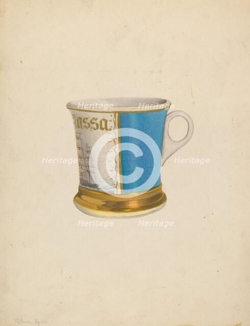 Shaving Mug, c. 1938. Creator: Roberta Spicer.