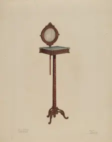 Shaving Stand, c. 1937. Creator: Hugh Clarke