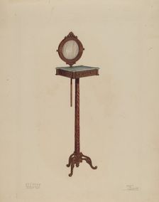 Shaving Stand, c. 1937. Creator: Hugh Clarke