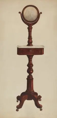 Shaving Stand, c. 1938. Creator: Charles Bowman