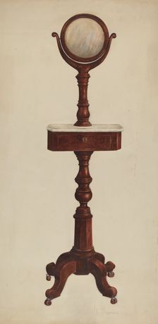 Shaving Stand, c. 1938. Creator: Charles Bowman