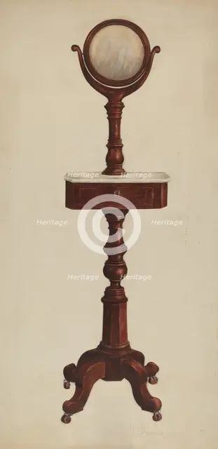 Shaving Stand, c. 1938. Creator: Charles Bowman.
