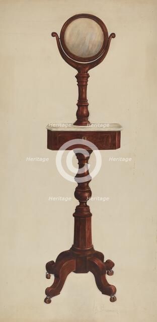Shaving Stand, c. 1938. Creator: Charles Bowman.