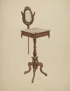 Shaving Stand, c. 1938. Creator: Ray Price