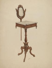 Shaving Stand, c. 1938. Creator: Ray Price