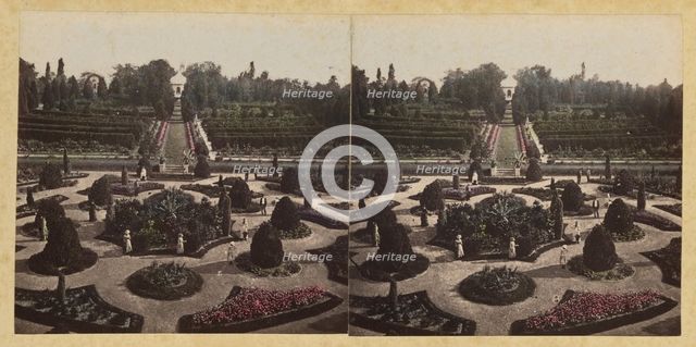 Shaw's Garden. Central view from Palm-House. St. Louis, Missouri, about 1872-1874. Creator: Boehl & Koenig.