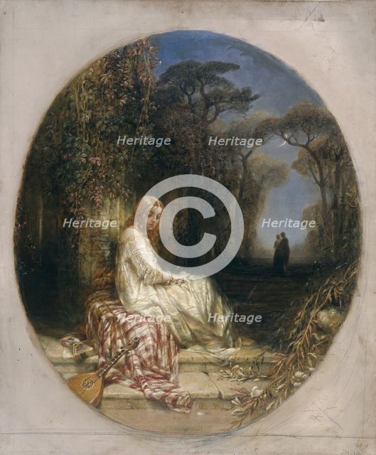 'She never told her love', 1825-1892. Creator: Alfred Joseph Woolmer.