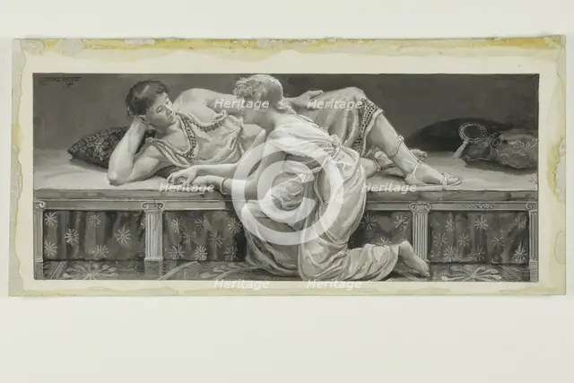 She Nothing Said, But Pale and Meek, Arose and Knelt Before Him, 1885. Creator: Will H. Low.