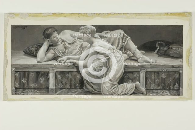 She Nothing Said, But Pale and Meek, Arose and Knelt Before Him, 1885. Creator: Will H. Low.