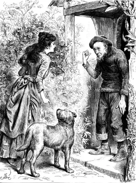 She asked Peter, who only shook his head and pointed within, 1890. Creator: R. Taylor.