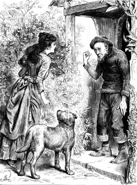 She asked Peter, who only shook his head and pointed within, 1890. Creator: R. Taylor.