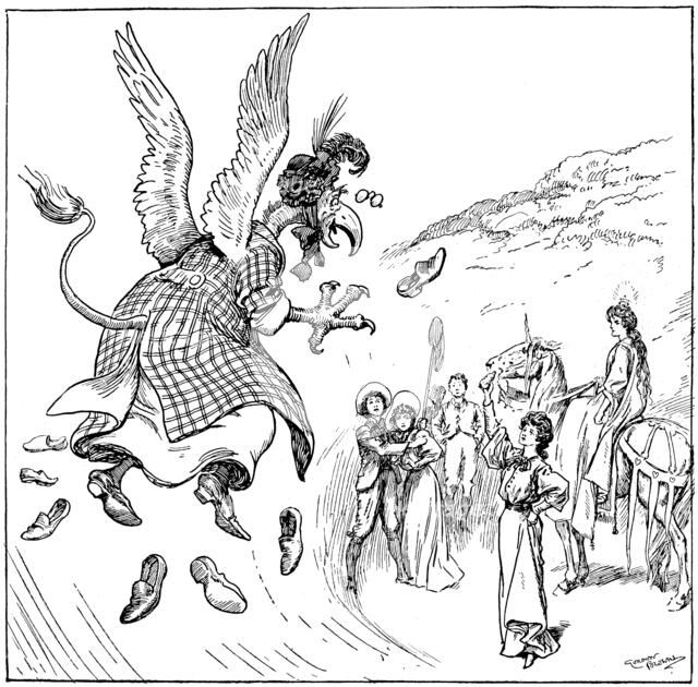 'She became a carrier-griffin', 1906. Artist: Gordon Frederick Browne