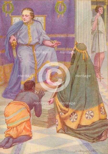 'She carried in her arms nine books', c1912 (1912). Artist: Ernest Dudley Heath.