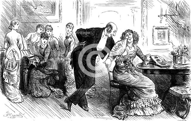 "She had captivated a widower with five daughters...", 1880. Creator: Joseph Swain.