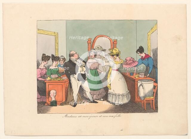 She is my wife, not my daughter, 1827. Creator: Henry Bonaventure Monnier.