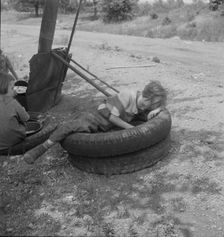 She lives on "Scratch Hill," outside Atoka, Oklahoma, Atoka County, Oklahoma, 1938. Creator: Dorothea Lange