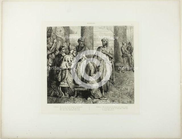 She Lov'd Me for the Dangers, plate three from Othello, 1844. Creator: Theodore Chasseriau.