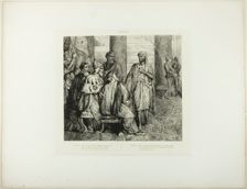 She Lov'd Me for the Dangers, plate three from Othello, 1844. Creator: Theodore Chasseriau