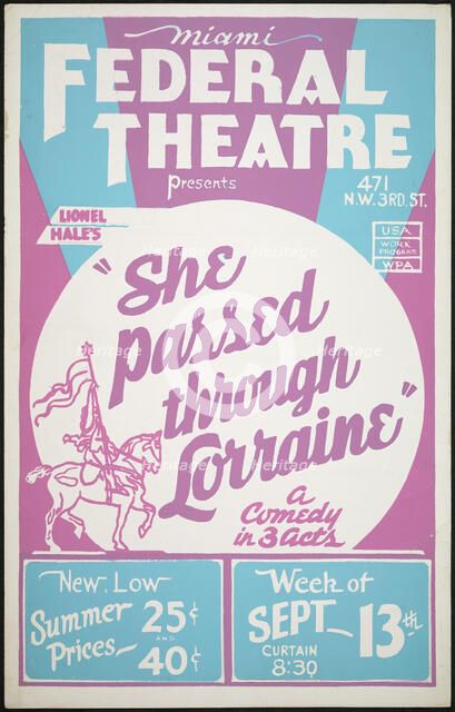 She Passed Through Lorraine, Miami, 1937. Creator: Unknown.