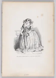 She posed herself as a superior owl, and was just a ridiculous owl from Scenes from..., ca. 1837-47. Creator: François Rouget
