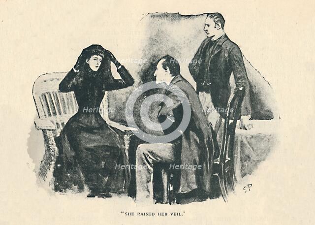 'She Raised Her Veil', 1892. Artist: Sidney E Paget.