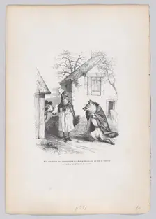 She responded to my protests and oaths with a tone of mockery so cold that I swore ..., ca. 1837-47. Creator: Jean Ignace Isidore Gerard