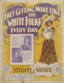 She's getting mo like the white folks every day 1901. Creator: Unknown