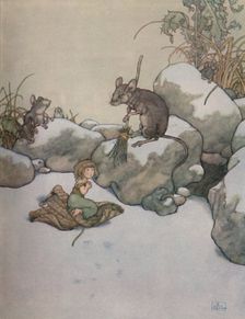 She Stood at the Door and Begged for a Piece of Barley-Corn c1930. Artist: W Heath Robinson