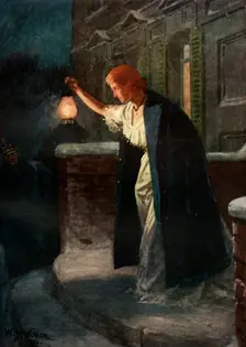 She stood and swung the lantern slowly from side to side 1914. Creator: William Barnes Wollen