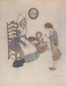 She Sat Down One Day and Made Out of Some Pieces of Red Cloth a Pair of Little Shoes c1930. Artist: W Heath Robinson