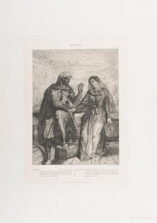 She thank'd me: plate 2 from Othello (Act 1, Scene 3), 1844. Creator: Theodore Chasseriau