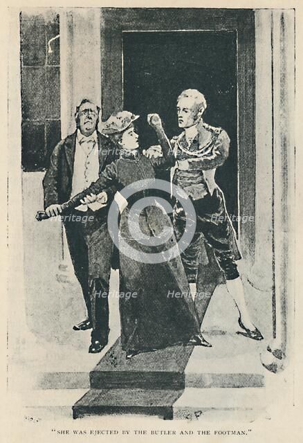 'She Was Ejected By The Butler And The Footman', 1892. Artist: Sidney E Paget.