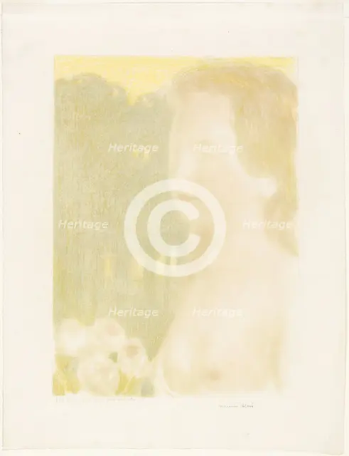She was More Beautiful Than Dreams, plate seven from Love, 1898, published 1899. Creator: Maurice Denis.