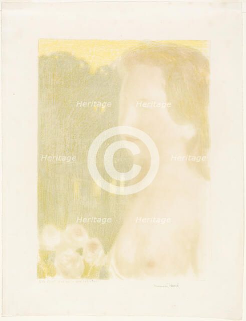 She was More Beautiful Than Dreams, plate seven from Love, 1898, published 1899. Creator: Maurice Denis.