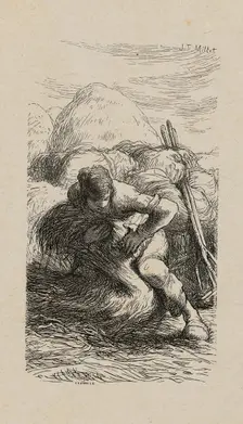 Sheaf-Binder, 1853, after drawing made in 1852. Creator: Jacques-Adrien Lavieille