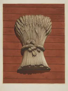 Sheaf of Wheat Shop Sign, 1935/1942. Creator: Robert Pohle